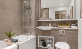 Canalside Quarter, number 197, 3 bed apartment, family bathroom