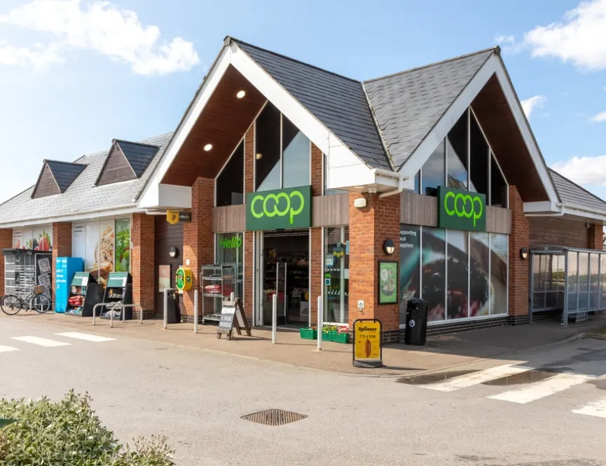External view of a Coop grocery store