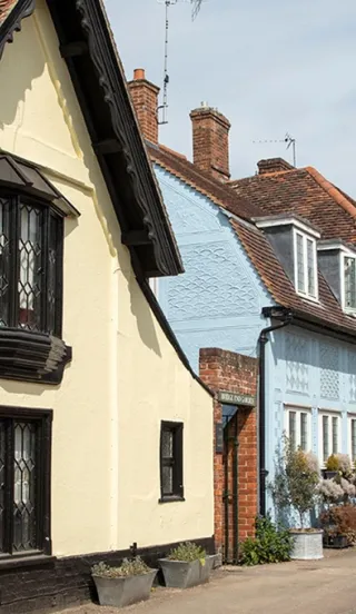 View of traditional properties in Newport residential street