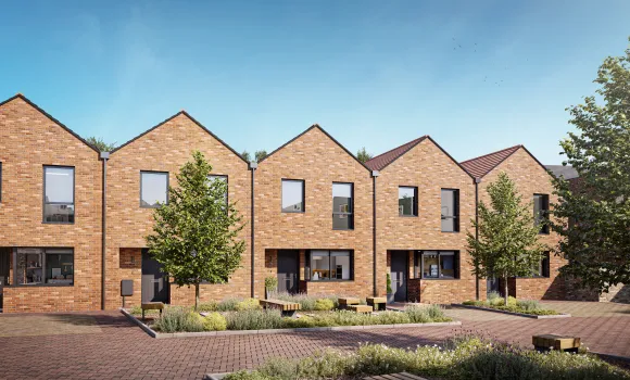 Canalside Quarter Plots 33-36 Street Scene CGI