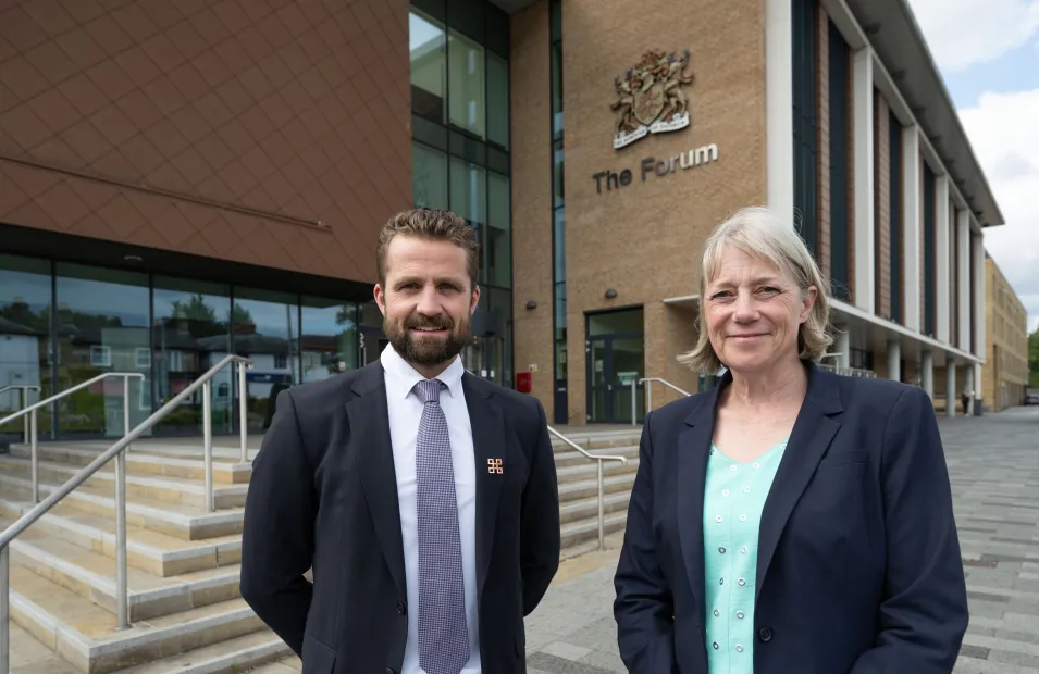 Tom Hill and Cllr Sally Symington