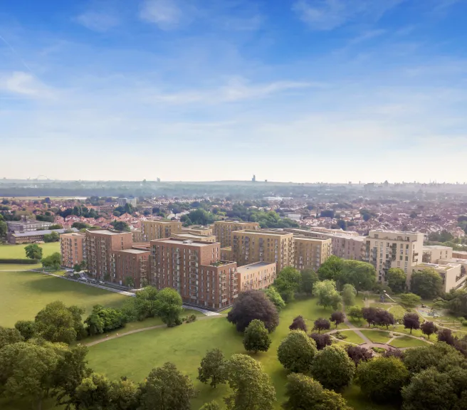 Lampton Parkside aerial CGI