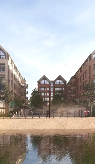 Baltic Wharf Planning CGI- Front Elevation