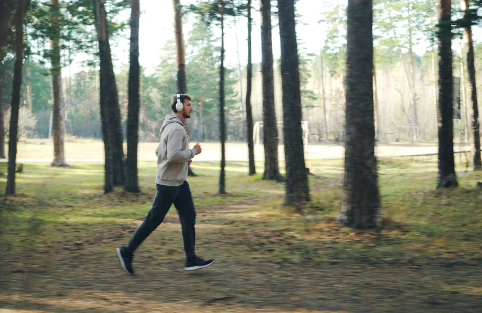 Running in forest