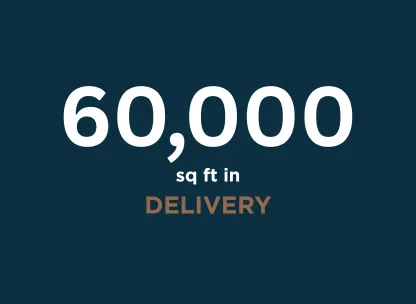 60,000 sq ft delivery